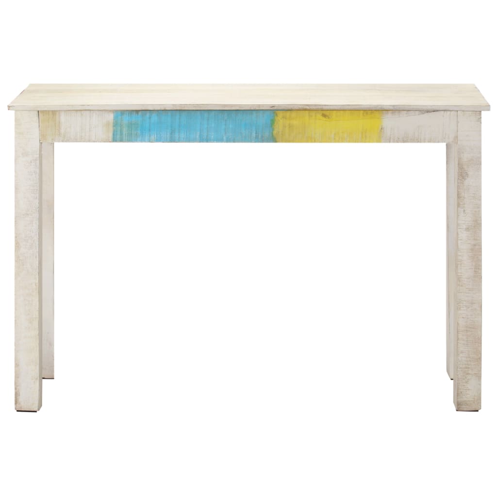 vidaXL Wandtafel 115x35x77 cm ruw mangohout wit afbeelding