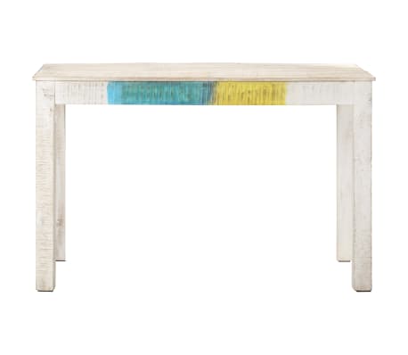 vidaXL Dining Table White 120x60x76 cm Solid Mango Wood