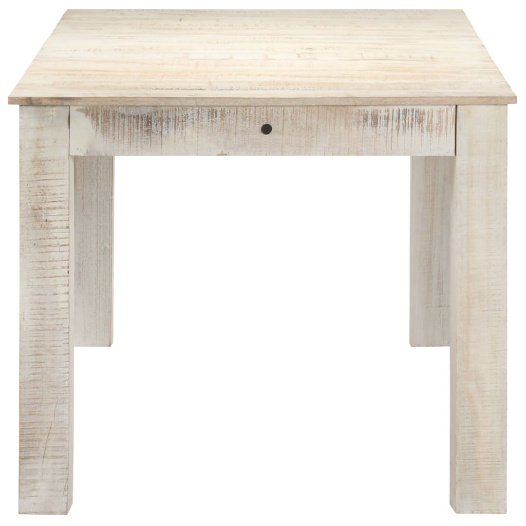Jídelní stůl bílý 180 x 90 x 76 cm masivní mangovníkové dřevo