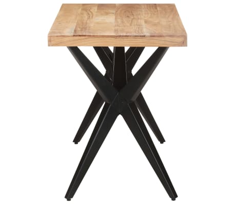 vidaXL Dining Table 120x60x76 cm Solid Acacia Wood