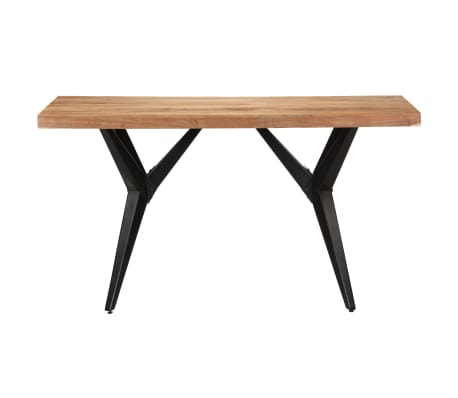 vidaXL Dining Table 140x70x76 cm Solid Acacia Wood