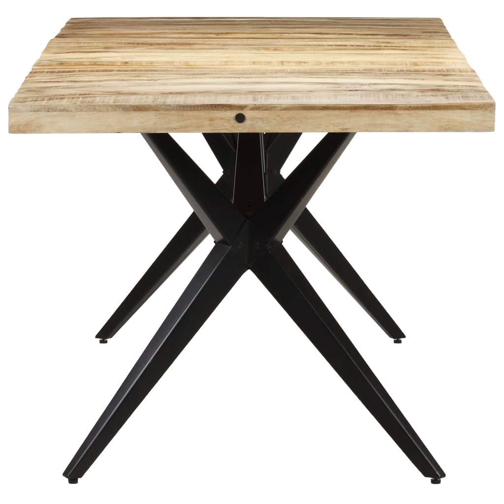 vidaXL Dining Table 63"x31.5"x29.9" Rough Mango Wood