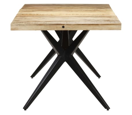 vidaXL Dining Table 63"x31.5"x29.9" Rough Mango Wood