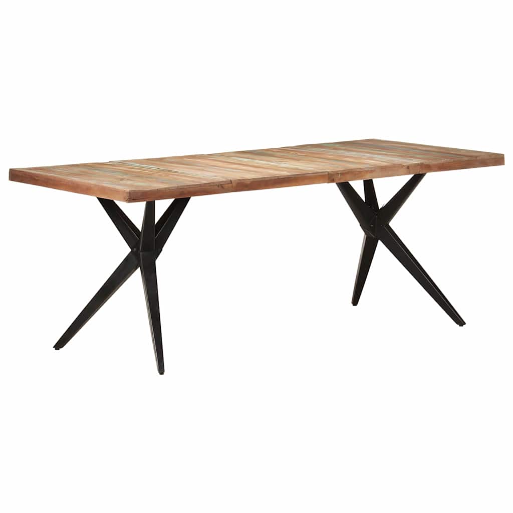 vidaXL Matbord 200x90x76 cm massivt &aring;tervunnet tr&auml;