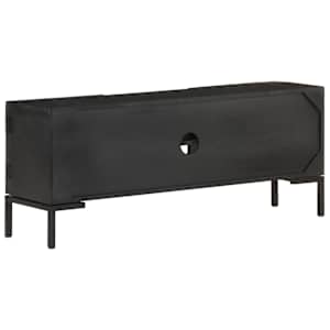 TV stolek černý 115 x 30 x 46 cm masivní mangovníkové dřevo - obrázek 3