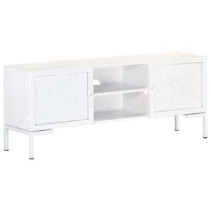 vidaXL telerikapp, valge, 115 x 30 x 46 cm, mangopuit