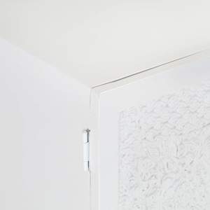 TV stolek bílý 115 x 30 x 46 cm masivní mangovníkové dřevo - obrázek 7