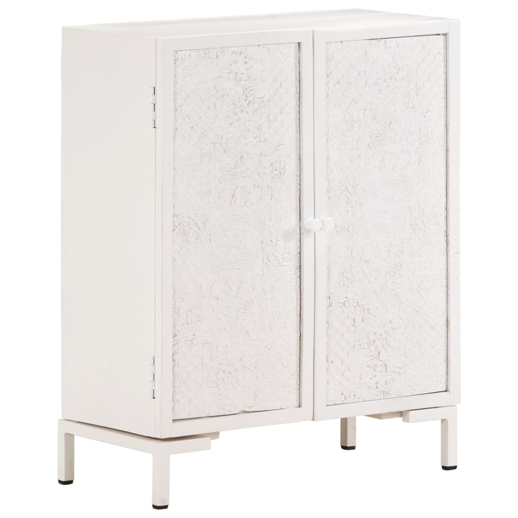 Sideboard Kitchen Buffet Cabinet with Carved Design Solid Wood Mango vidaXL
