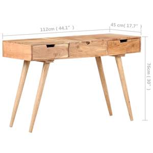 Toaletní stolek se zrcadlem 112 x 45 x 76 cm masivní akácie - obrázek 9