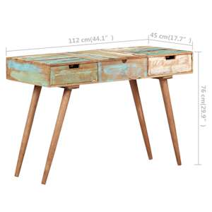 Toaletní stolek se zrcadlem 112 x 45 x 76 cm recyklované dřevo - obrázek 9