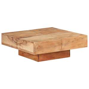 Konferenční stolek 80 x 80 x 28 cm masivní akáciové dřevo - obrázek 1