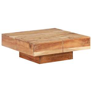 Konferenční stolek 80 x 80 x 28 cm masivní akáciové dřevo - obrázek 10