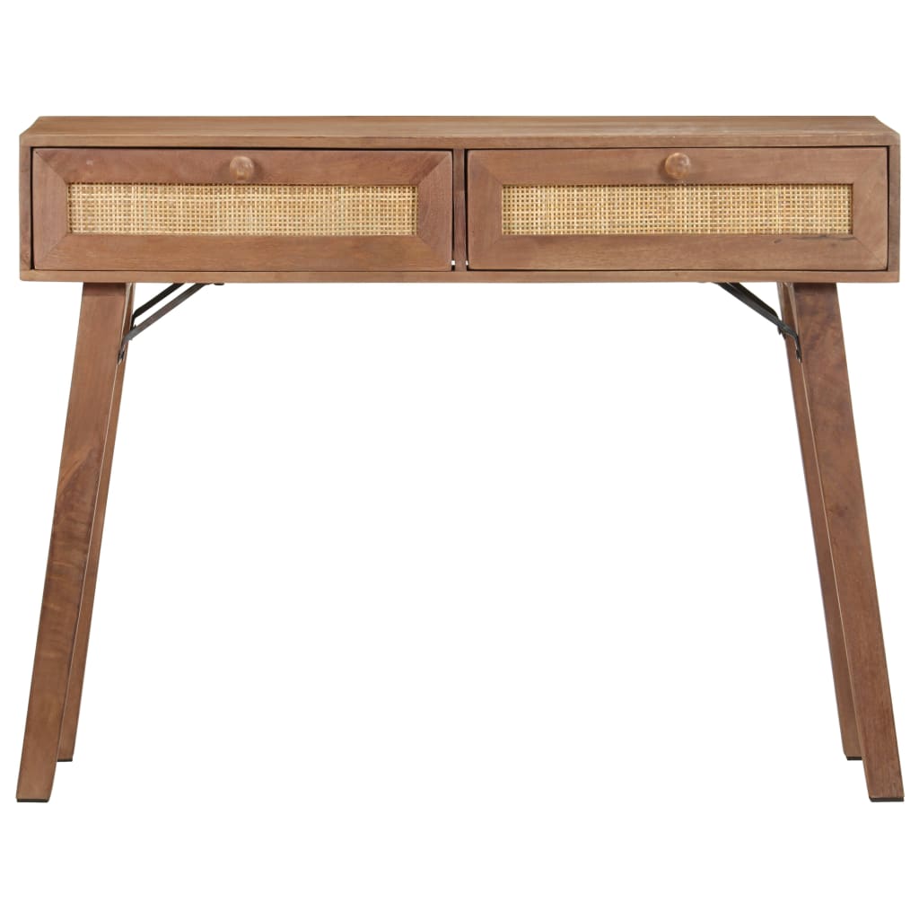 vidaXL Wandtafel 100x35x76 cm massief mangohout afbeelding