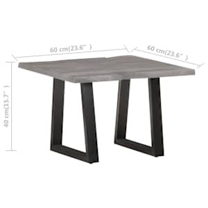 Konferenční stolek s živou hranou 60x60x40 cm masivní akácie - obrázek 7