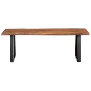 vidaXL Kavos staliukas, 115x60x40cm, akacija, su gyvais kra&scaron;tais