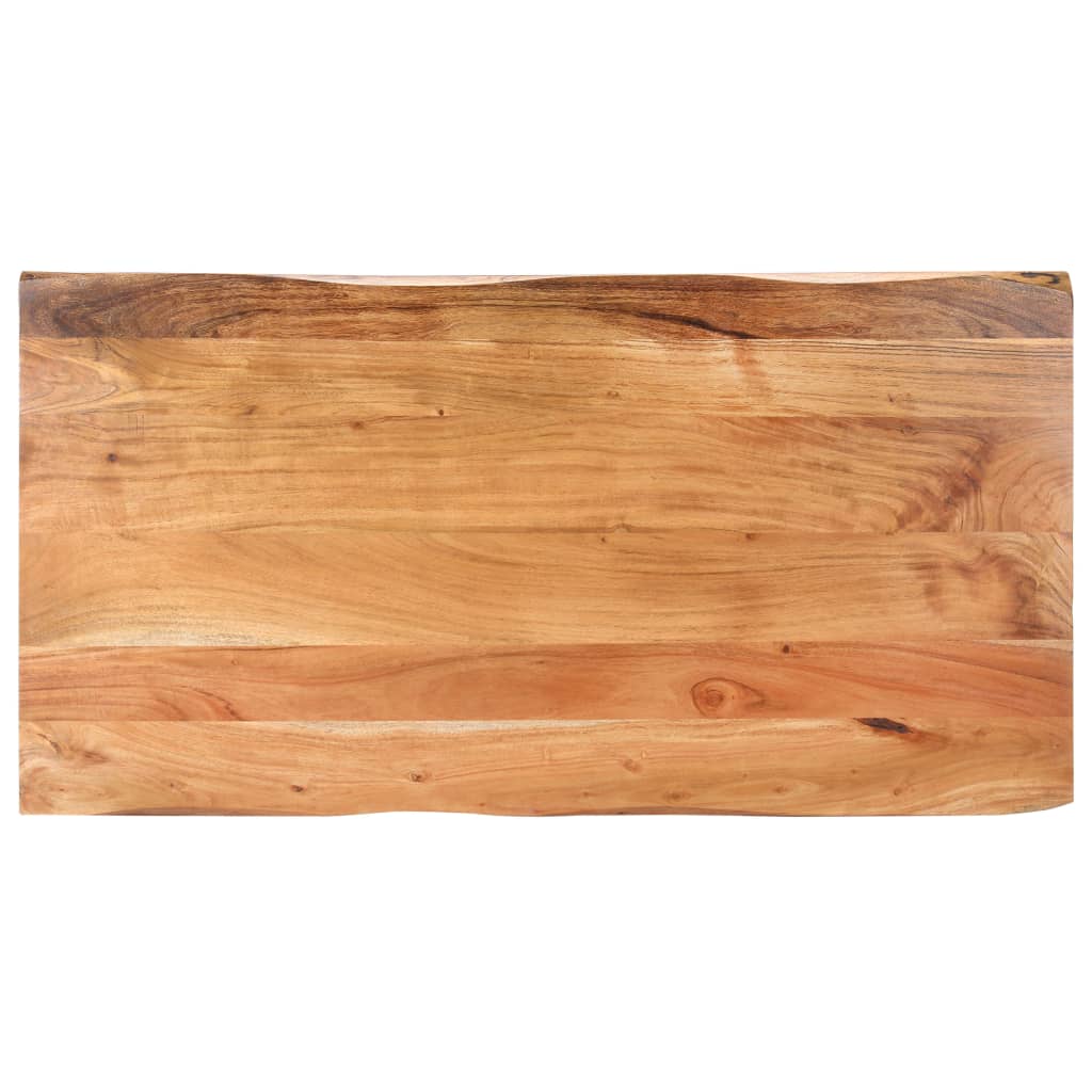 Măsuță cafea, muchii naturale, 115x60x40 cm, lemn masiv acacia