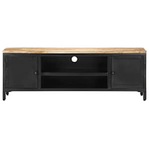 TV stolek 120 x 30 x 40 cm masivní hrubé mangovníkové dřevo - obrázek 3