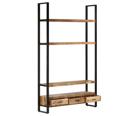 vidaXL Boekenkast 118x30x200 cm massief ruw mangohout