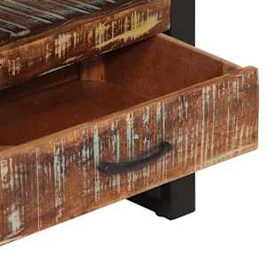 Regál na knihy 118 x 30 x 200 cm masivní recyklované dřevo - obrázek 7