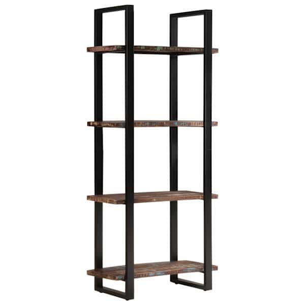 vidaXL 4 riiuliga raamaturiiul 80 x 40 x 180 cm, taastatud puit