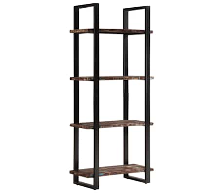 vidaXL B&uuml;cherregal mit 4 B&ouml;den 80x40x180 cm Altholz Massiv