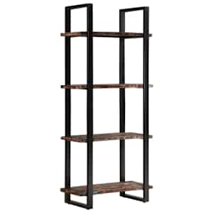 vidaXL B&uuml;cherregal mit 4 B&ouml;den 80x40x180 cm Altholz Massiv