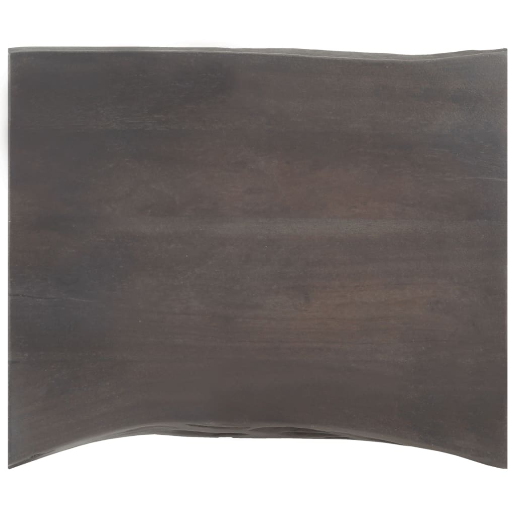Bijzettafel 45x35x48 cm massief acaciahout en gietijzer grijs