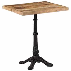 vidaXL bistroolaud, 60 x 60 x 77, toekas t&ouml;&ouml;tlemata mangopuit