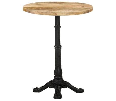 vidaXL Bistro Table Ø60x76 cm Rough Mango Wood