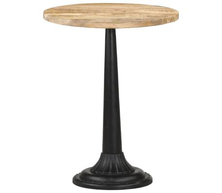 vidaXL Bistro staliukas, skersmuo 60x76cm, neapdorota mango mediena