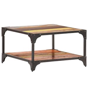 Konferenční stolek 60 x 60 x 35 cm masivní recyklované dřevo - obrázek 1