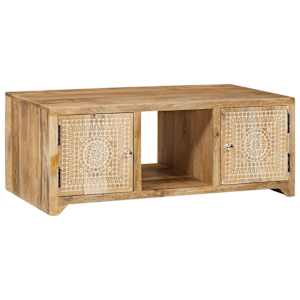 Konferenční stolek 90 x 50 x 35 cm masivní mangovníkové dřevo - obrázek 1