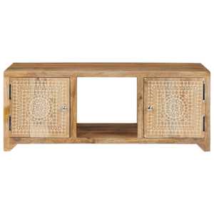 Konferenční stolek 90 x 50 x 35 cm masivní mangovníkové dřevo - obrázek 3