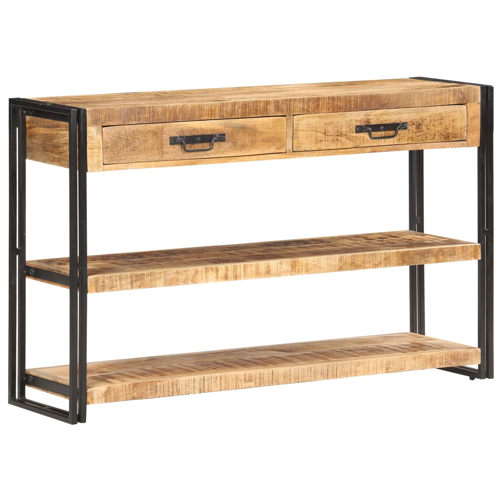 Dressoir 120x30x75 cm massief ruw mangohout