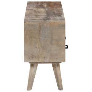 TV stolek šedý 130 x 35 x 51 cm masivní hrubý mangovník - obrázek 3