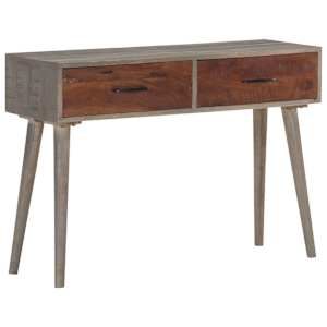vidaXL konsoollaud, hall, 110 x 35 x 75 cm, t&ouml;&ouml;tlemata mangopuit