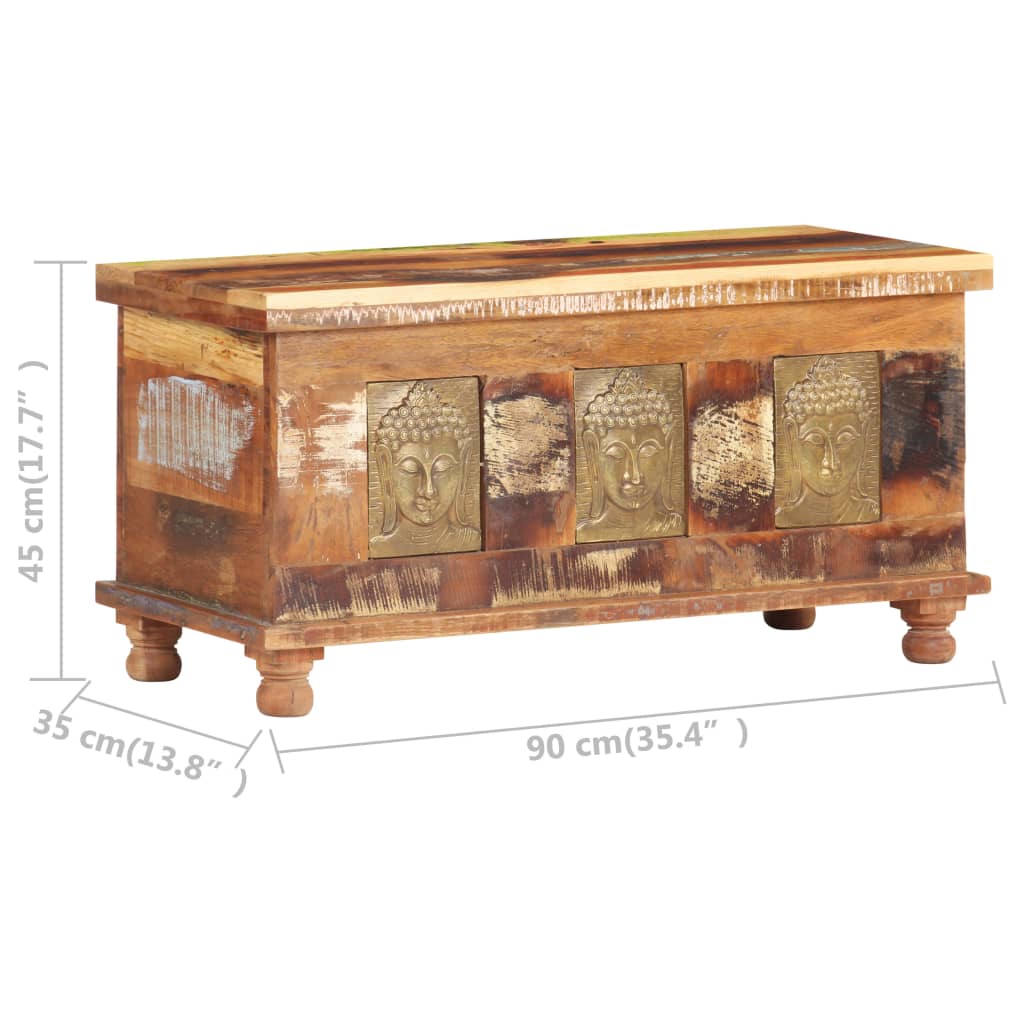 Kijker Eindeloos Kardinaal Opbergbox boeddha 90x35x45 cm gerecycled hout | Cadeaumatch