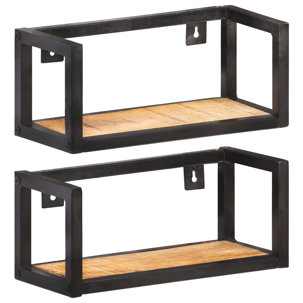 Photos - Kids Furniture VidaXL Wall Shelves 2 pcs 15.7" Rough Mango Wood 