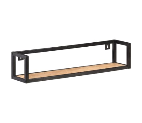 vidaXL sienas plaukti, 2 gab., 80 cm, neapstrādāts mango koks