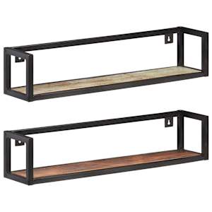 vidaXL seinariiulid 2 tk 80 cm taastatud puit