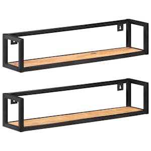 vidaXL seinariiulid 2 tk 80 cm, akaatsiapuit
