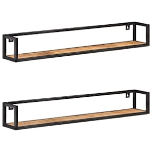 vidaXL seinariiulid 2 tk 120 cm toekas mangopuit