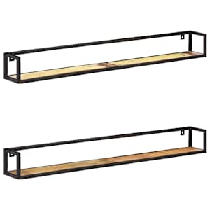 Stenske police 2 kosa 160 cm trden predelan les