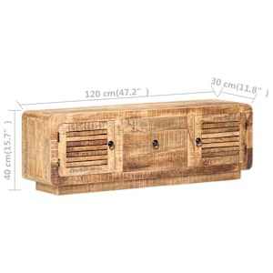 TV stolek 120 x 30 x 40 cm hrubé mangovníkové dřevo - obrázek 7