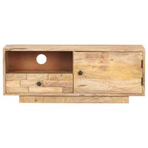 TV stolek 92 x 30 x 35 cm masivní mangovníkové dřevo - obrázek 3