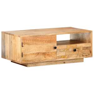 Konferenční stolek 90 x 50 x 35 cm masivní mangovníkové dřevo - obrázek 1