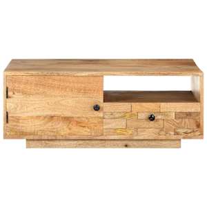 Konferenční stolek 90 x 50 x 35 cm masivní mangovníkové dřevo - obrázek 3