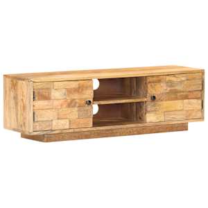 TV stolek 116 x 30 x 35 cm masivní mangovníkové dřevo - obrázek 1