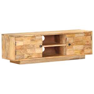 TV stolek 116 x 30 x 35 cm masivní mangovníkové dřevo - obrázek 12