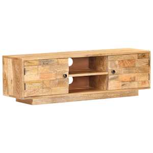 TV stolek 116 x 30 x 35 cm masivní mangovníkové dřevo - obrázek 9